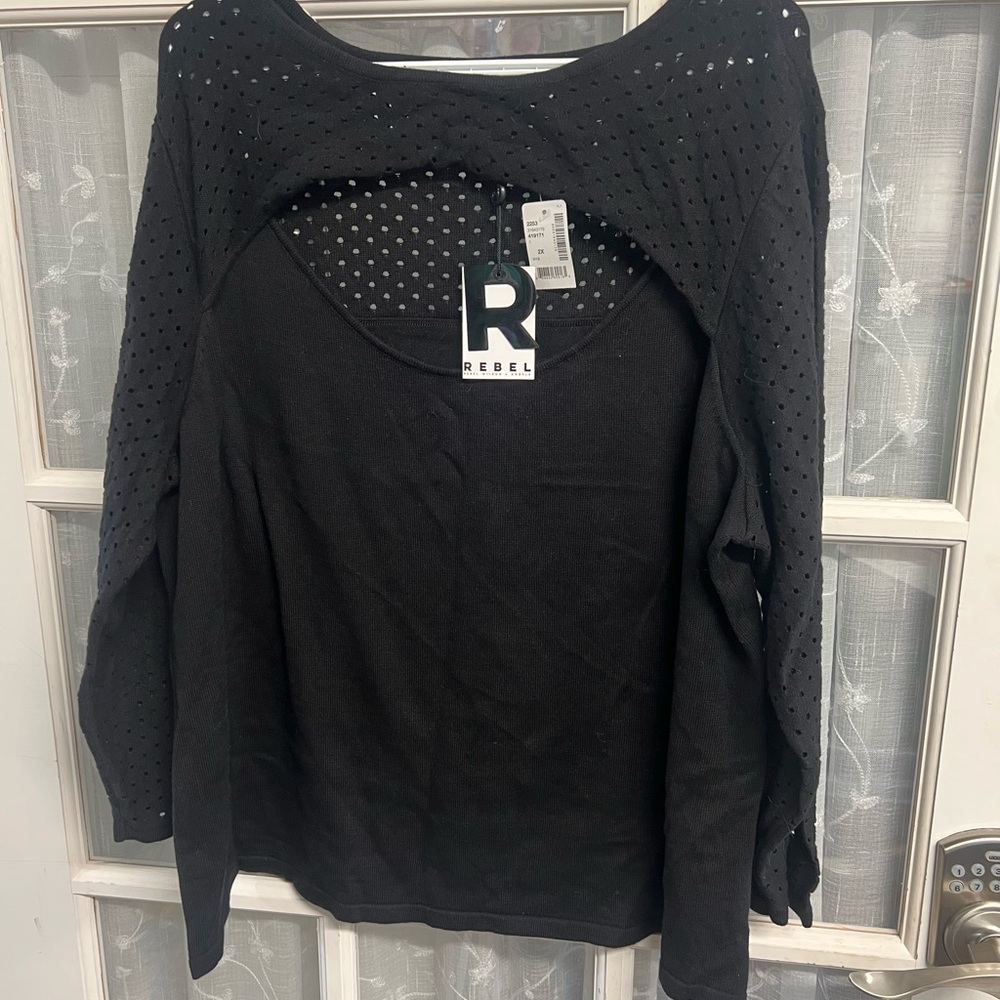 Addition Elle Rebel Wilson black sweater 2X